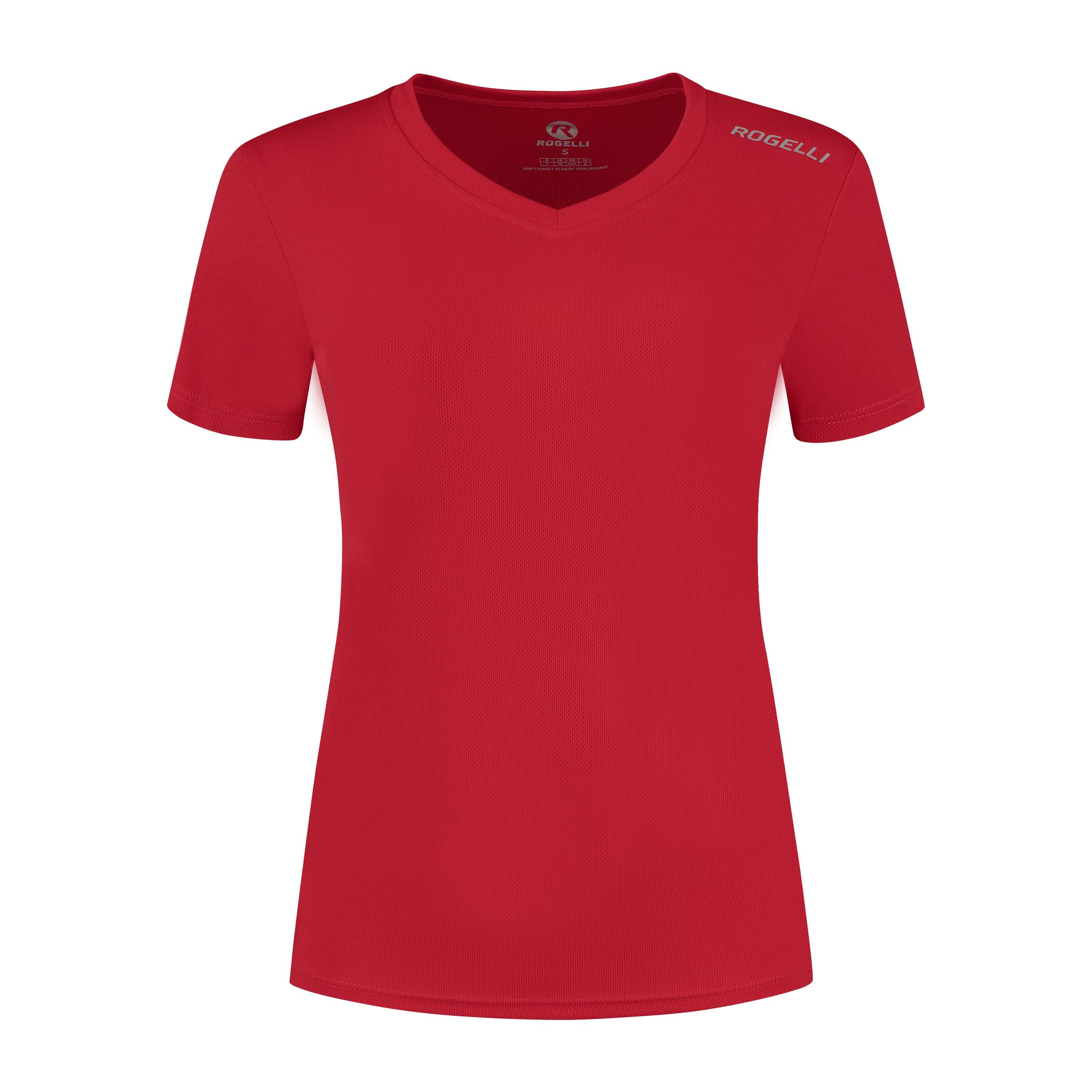 Rogelli Promo dames hardloopshirt korte mouwen - rood