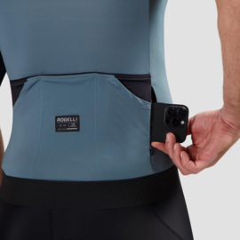 Rogelli Distance II heren fietsshirt korte mouwen - blauw/zwart