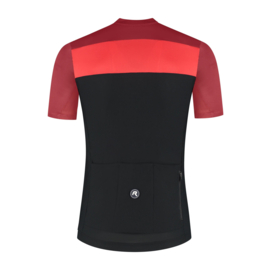 Rogelli Core Block heren fietsshirt korte mouwen - rood/zwart