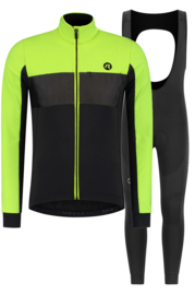 Rogelli Attq/Focus II winter fietskledingset - zwart/fluor