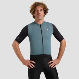 Rogelli Distance II heren fietsshirt korte mouwen - blauw/zwart