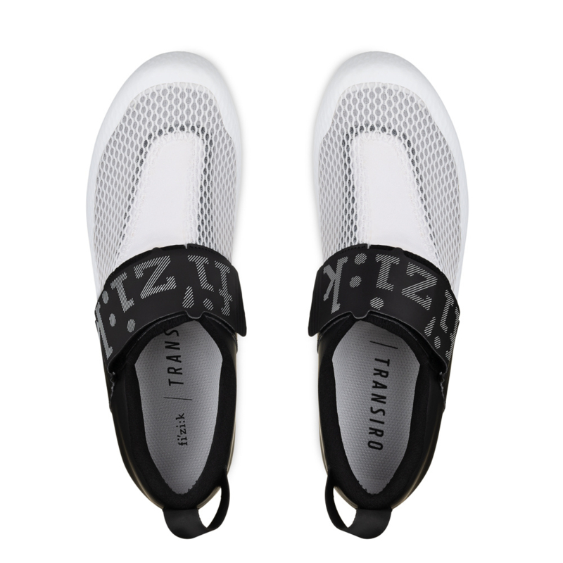 Fizik Transiro Hydra triathlon schoenen wit zwart TRIATHLON KLEDING Dress2Bike