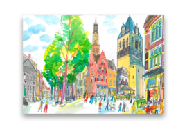 Delft, Voldersgracht en Markt