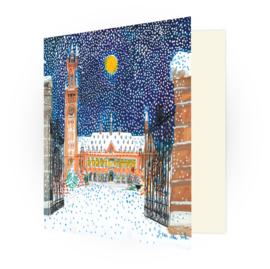 Kunstkaart - Den Haag Vredespaleis in de winter