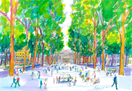 Lange Voorhout met Italiaanse ijscoman