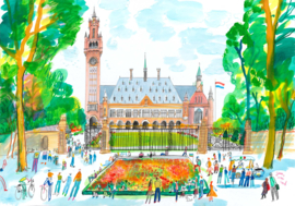 Den Haag - Vredespaleis met ijscoman