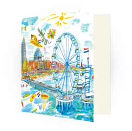 Kunstkaart - Scheveningen Pier met reuzenrad
