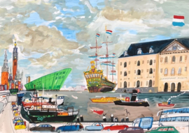 Amsterdam - Scheepvaartmuseum en het VOC schip