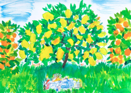 Picknick onder de citroenboom