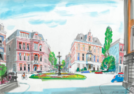 Den Haag - Bankaplein en Riouwstraat