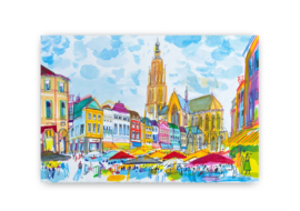 Breda - Grote markt met de Grote Kerk