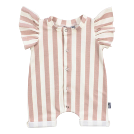 Kleine Baasjes Organic - Baby Summer Jumpsuit Vertical Pink