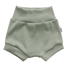 Kleine Baasjes Organic - Baby Shorts Rib Green