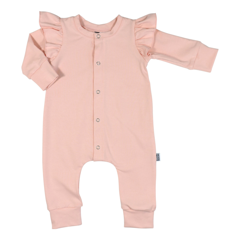 Kleine Baasjes Organic - Baby Ruffle Jumpsuit Dusty Pink