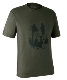 Deerhunter t-shirt with shield heren t-shirt korte mouw