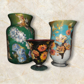 Reverse Decoupage op vaas of schaal.