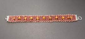 Armband bruin/goud