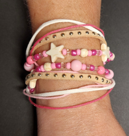 Wikkel armband rose