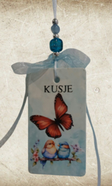 Geursteen hanger kusje 1