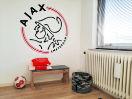 Muurschildering logo Ajax