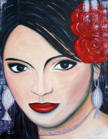 Schilderij Spanish Woman