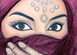 Schilderij Burka Eyes (Glamourous)