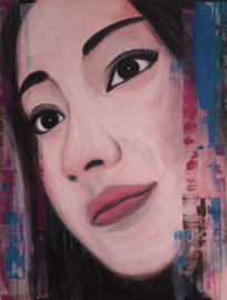 Schilderij Close Up Vietnamese vrouw