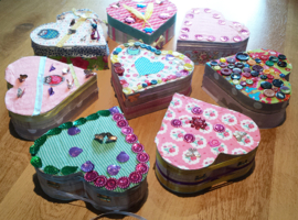 Kinderfeestje sieradendoosje + sieraden maken