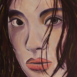 Schilderij Aziatische Vrouw