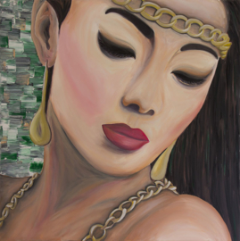 Schilderij Koreaanse Vrouw