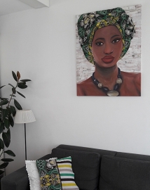 Schilderij Vrouw uit Afrika