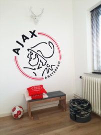 Muurschildering logo Ajax