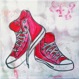 Schilderij Rode Sneakers