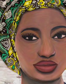 Schilderij Vrouw uit Afrika