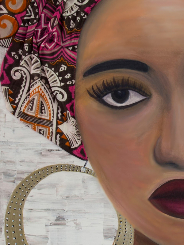 Nieuw Schilderij Afrikaanse Vrouw | Portretten (Volwassenen) | Nicole II-66