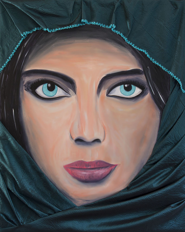 Schilderij Pakistaanse Vrouw