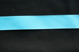 Grosgrain band 25 mm in aqua blauw