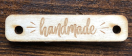 Houten label Handmade