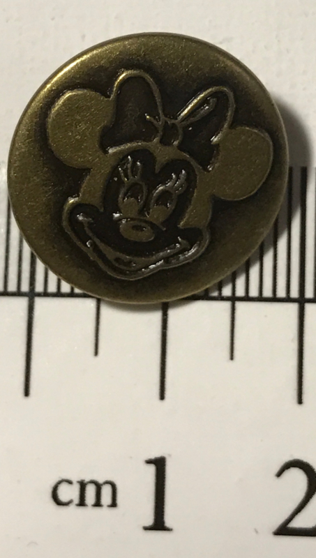 Bronskleurige knoop Mini Mouse