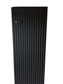 verticale radiator mat-zwart LINE 140 cm ho en 50 cm br type 21 1720Watt