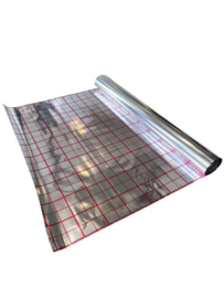 vloerverwarming rasterfolie 0,1mm 50m2 per rol