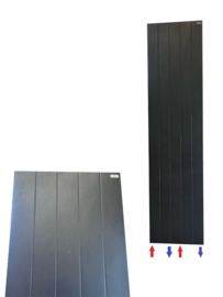 verticale radiator mat-zwart LINE 200 cm ho en 50 cm br type 21 2281 Watt 