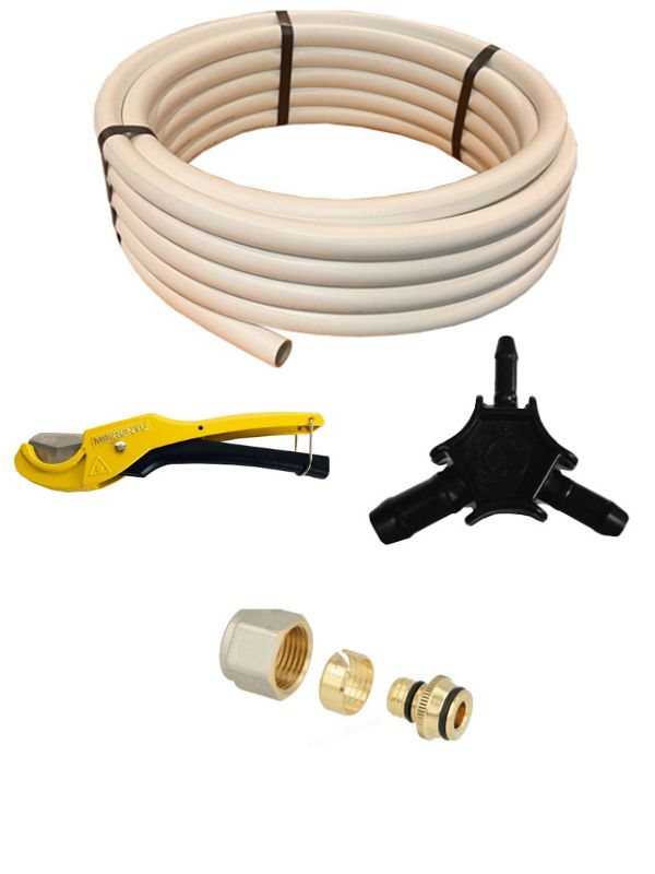 SET easypex flexibele leiding 10mtr 20x2 , kniptang , ontbramer 16-20-25, 10x knelverloop 15 naar 16