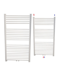 Aluminium badkamer radiator 80 cm hoog en 60 cm breed wit