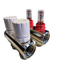 rvs verdeler groep uitbreiding set 2 groepen