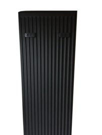 verticale radiator mat zwart line 120 cm ho en 50 cm br type 21 1500 Watt