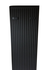verticale radiator mat zwart RODEO 180 cm ho en 50 cm br type 21 2087 Watt