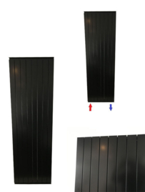 verticale radiator mat zwart line 120 cm ho en 50 cm br type 21 1500 Watt