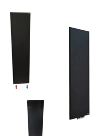 verticale radiator mat-zwart line 160 cm ho en 50 cm br type 21 1920 Watt