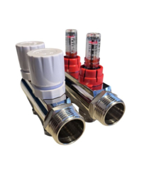 rvs verdeler groep uitbreiding set 2 groepen